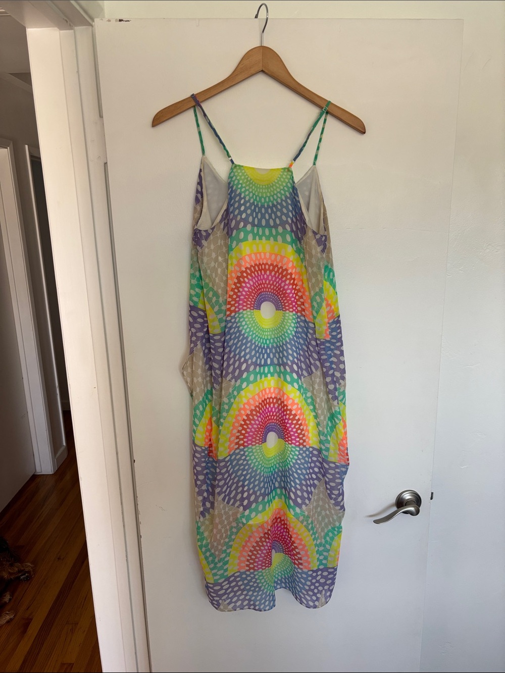 Mara Hoffman Multicolor Rainbow Halo Slip Maxi Dress